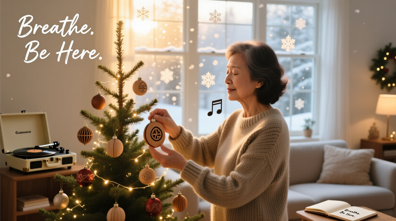 how to use mindfulness to enjoy christmas decorating without stress