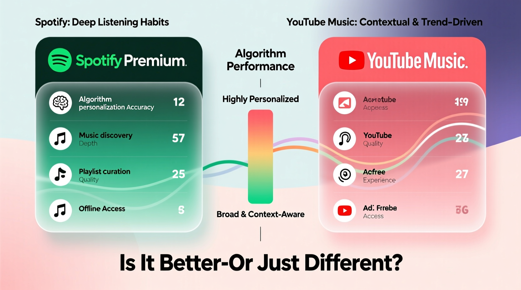 spotify premium vs youtube music is the algorithm actually better or just different