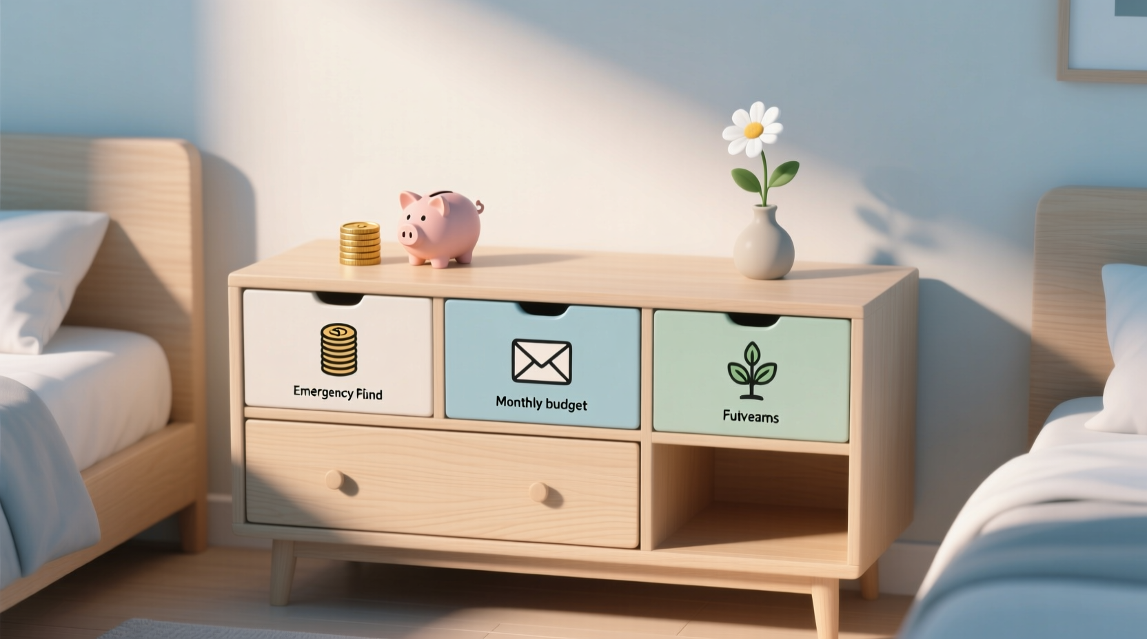 think of your savings plan as a bedroom dresser