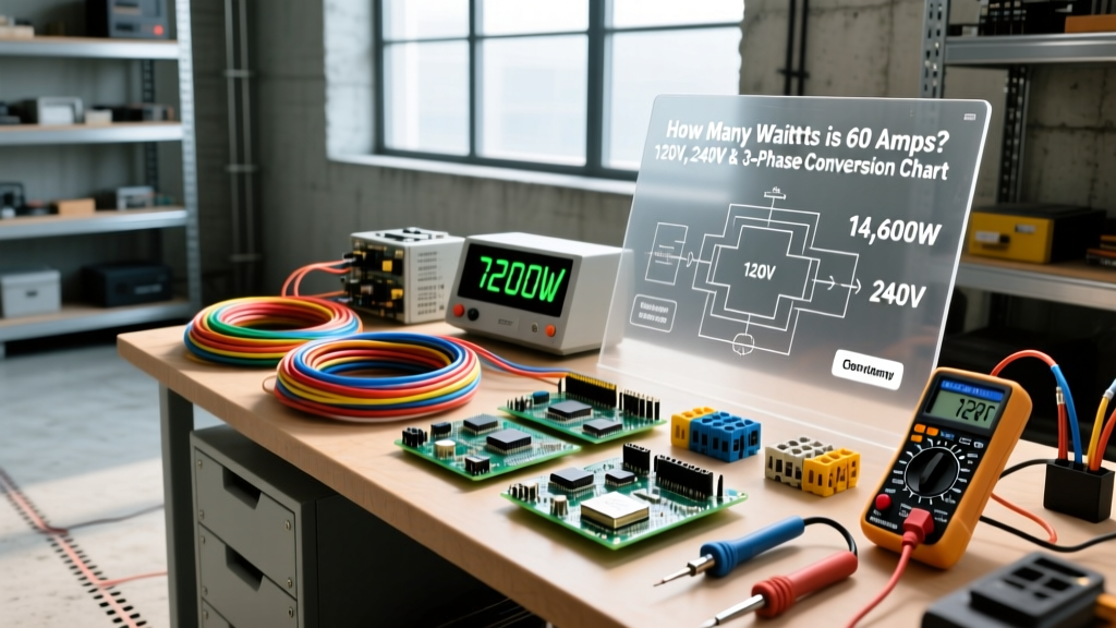 How Many Watts is 60 Amps? 120V, 240V & 3-Phase Conversion Chart