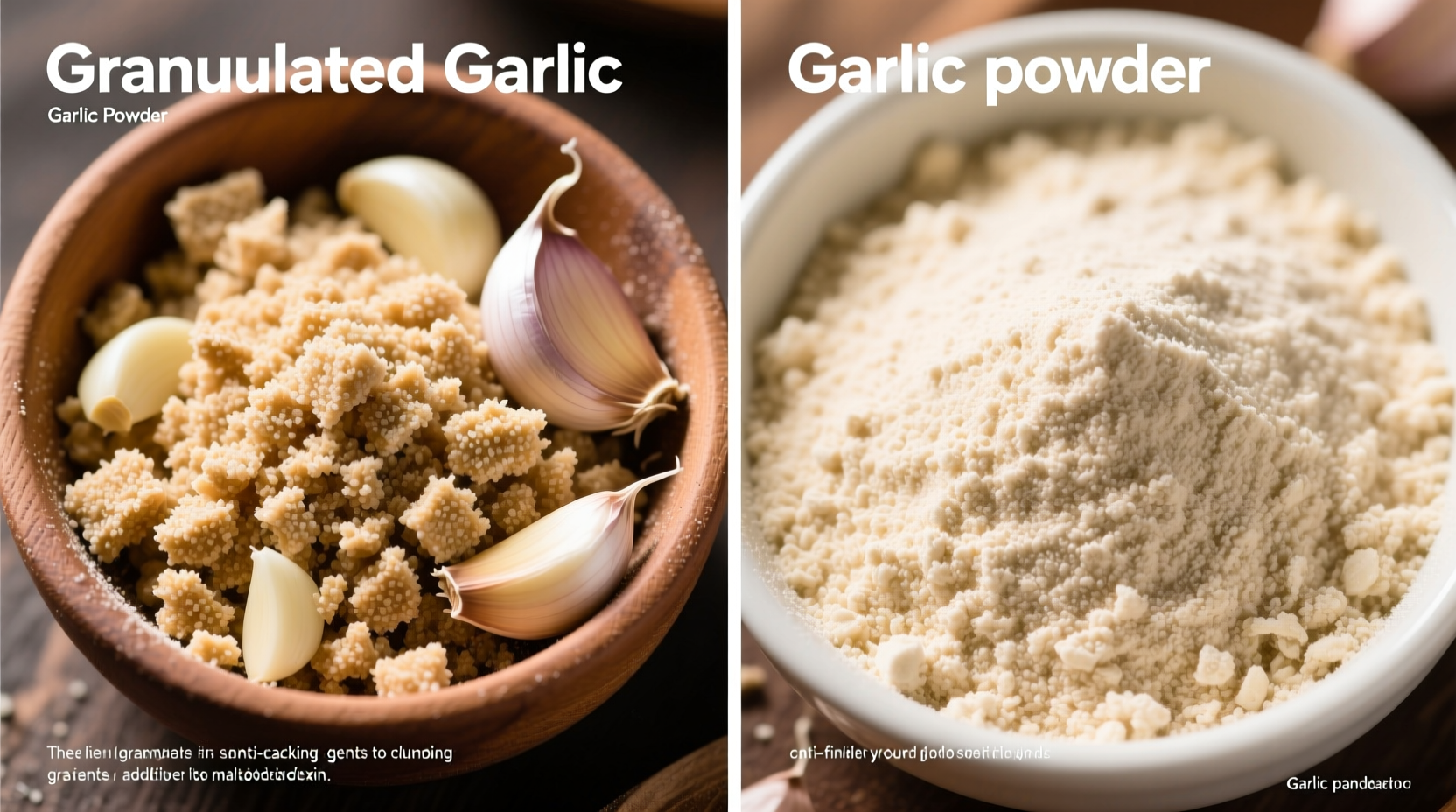 is granulated garlic the same as garlic powder