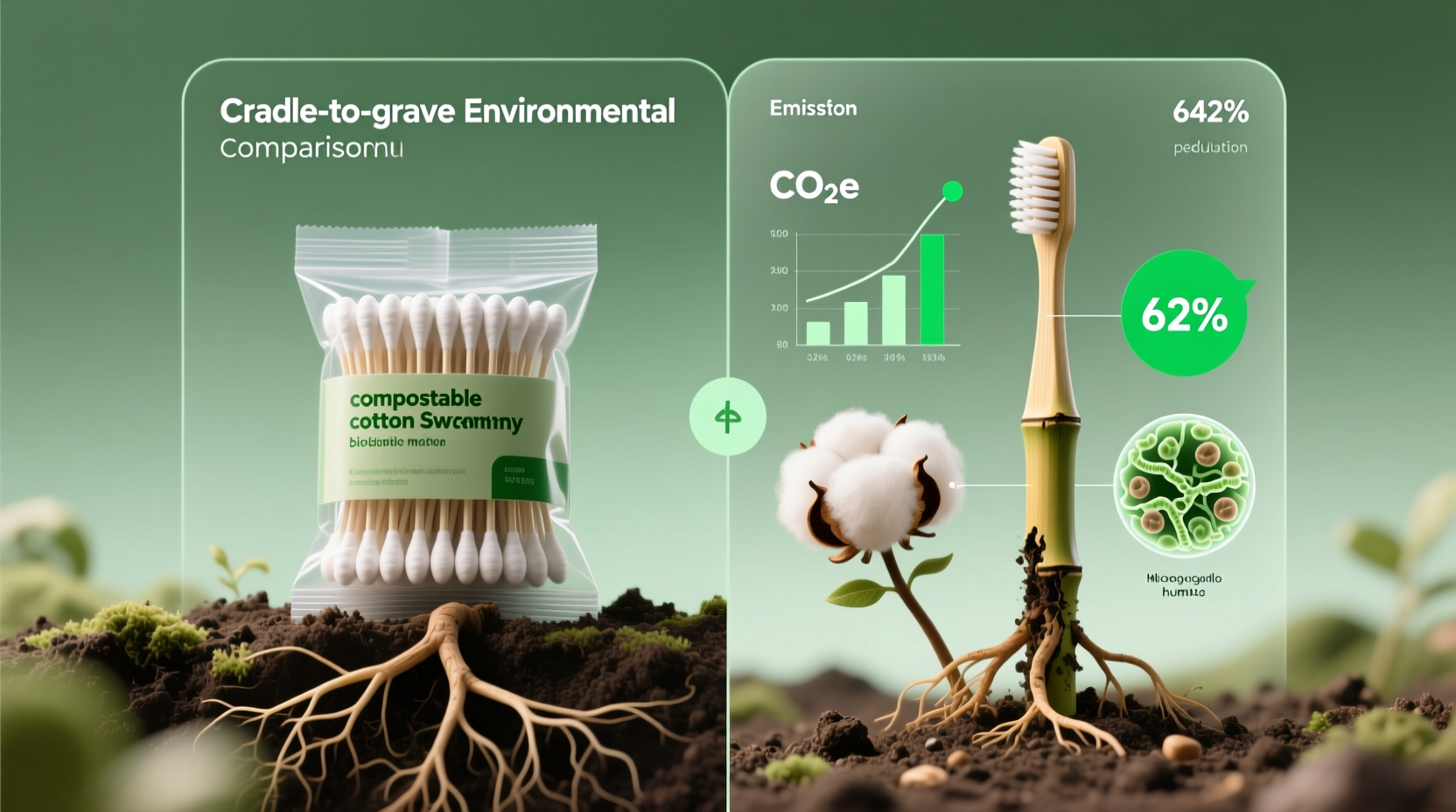 compostable swabs vs bamboo toothbrush carbon truth