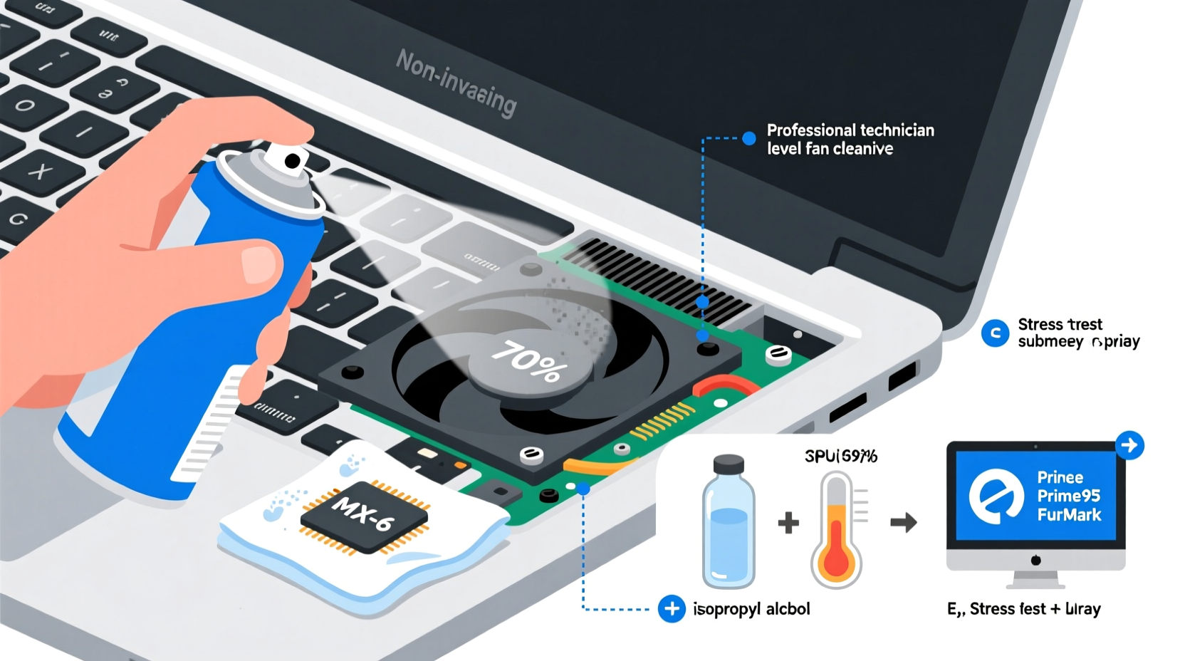 how to clean a laptop fan without voiding warranty and improve performance instantly