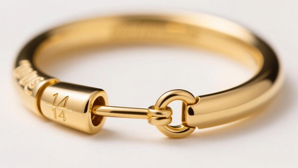 Macro photography of a 14-gauge yellow gold hoop earring hinge mechanism with a secure saddle clasp and 2mm thick structural wire.