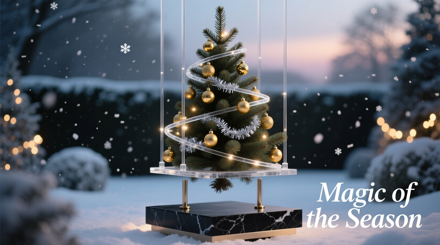how to make a floating illusion christmas tree with clear wire and stands