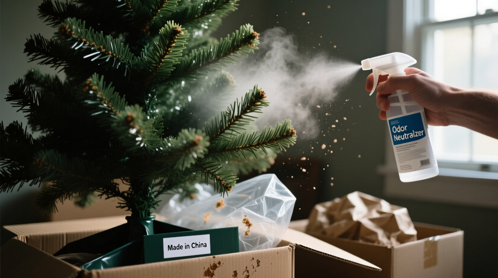 why does my artificial christmas tree smell like plastic after unpacking and how to fix it fast