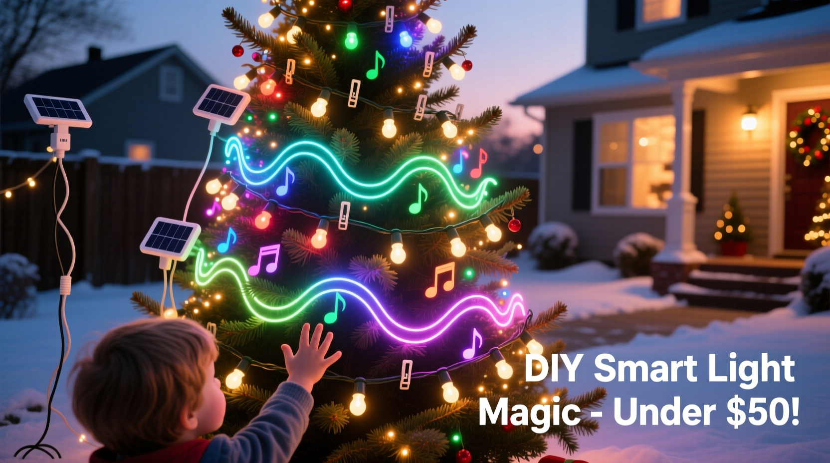 how to make a diy animated christmas display using affordable smart lights