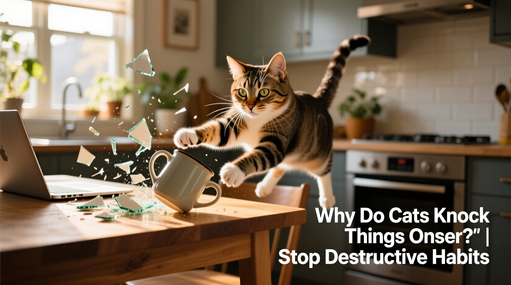 why do cats knock things off tables and how to stop destructive habits
