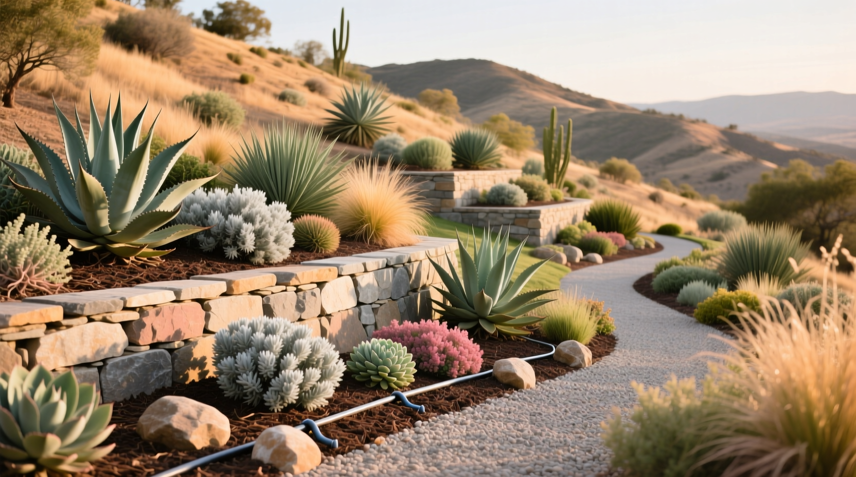drought tolerant slope garden plan