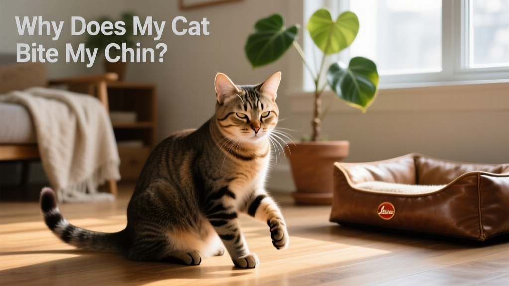 Cat showing classic signs of overstimulation: half-closed eyes, flattened ears, and tail tip twitching while being petted