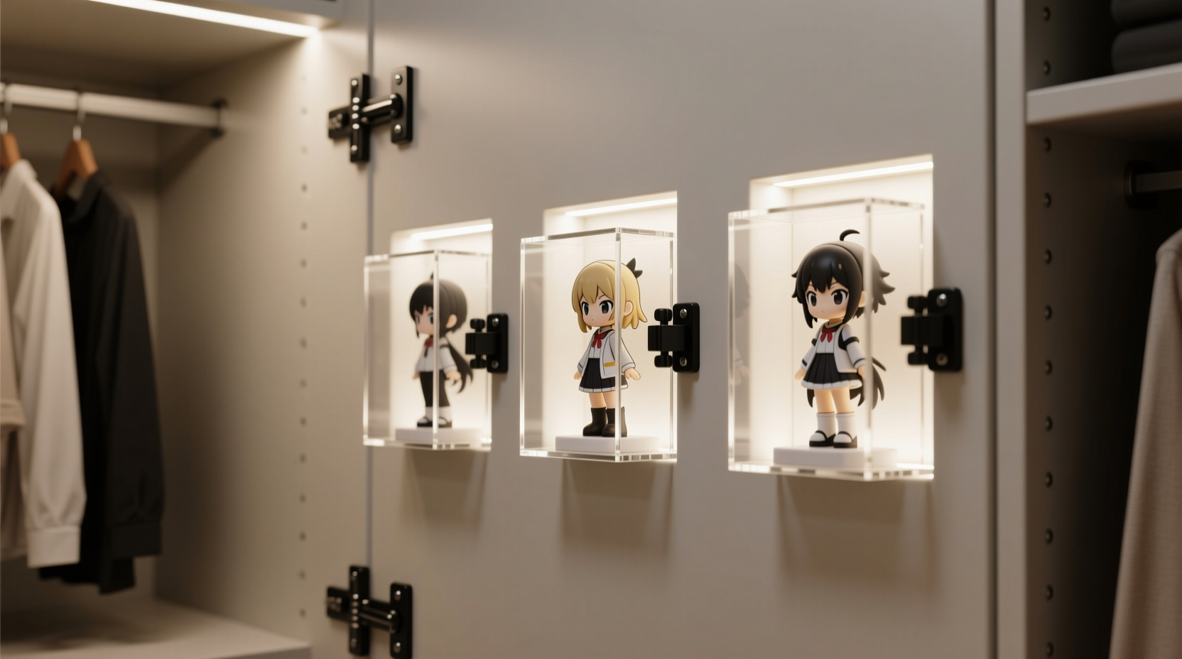 closet door anime figure storage