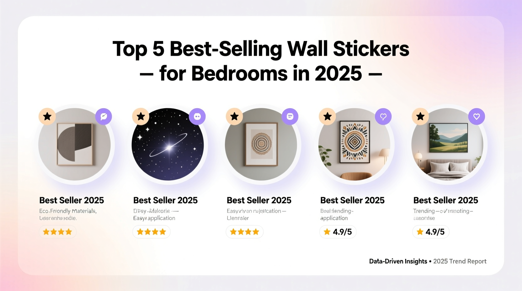 Top 5 Best Selling Wall Stickers for Bedrooms in 2025: Data-Driven Guide