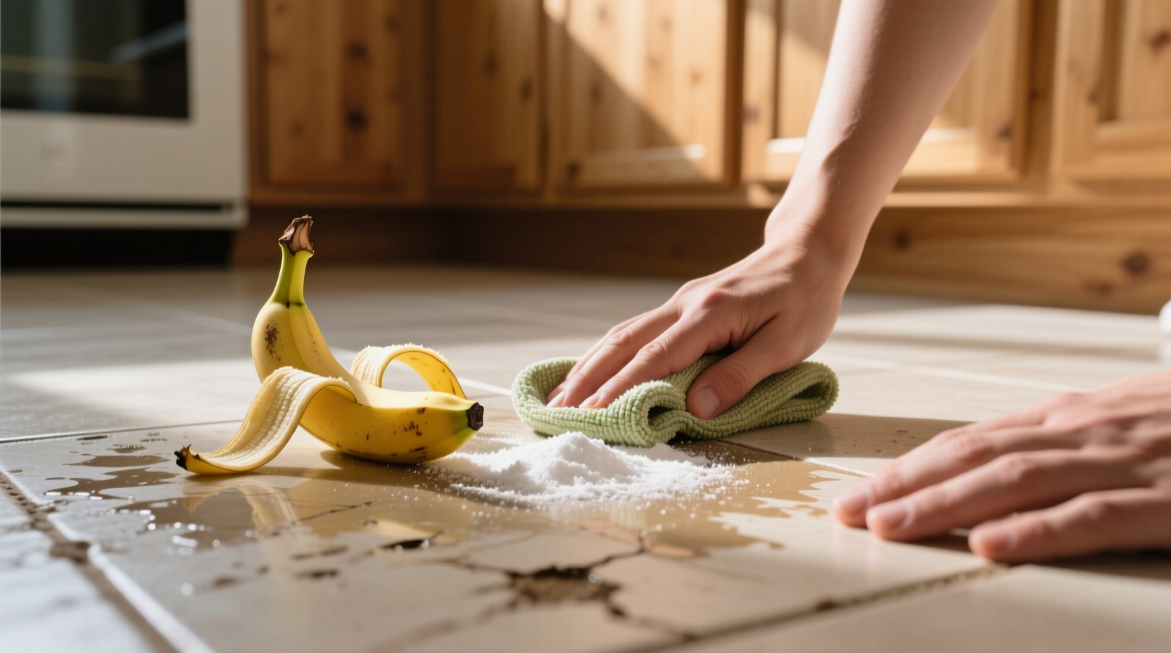 eco friendly cleaning tips remove scuffs with banana peel