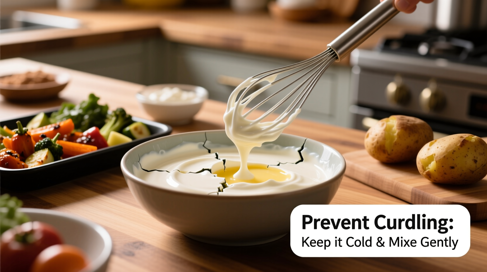 why is my sour cream separating in recipes and how to prevent curdling