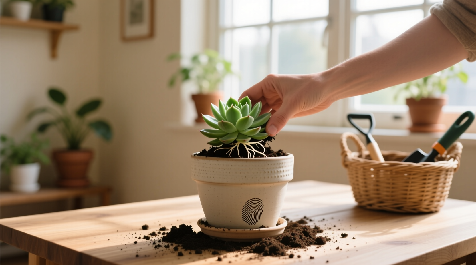 indoor plant potting