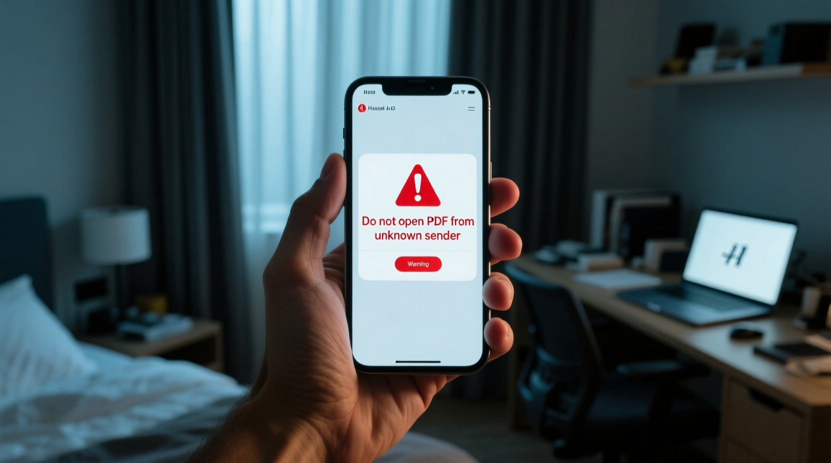 please never open a pdf from a strange text