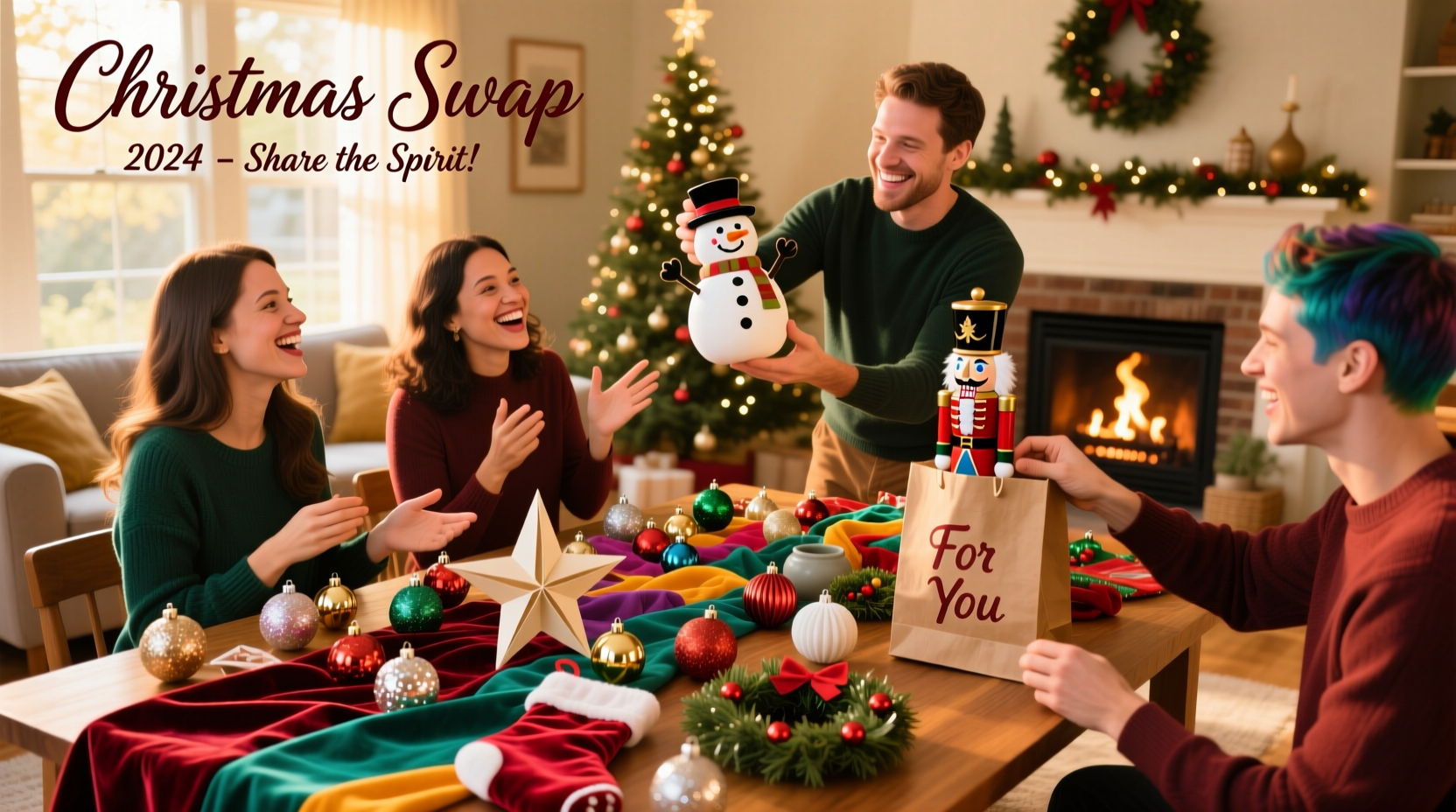 how to organize a christmas decoration swap with friends to refresh your collection