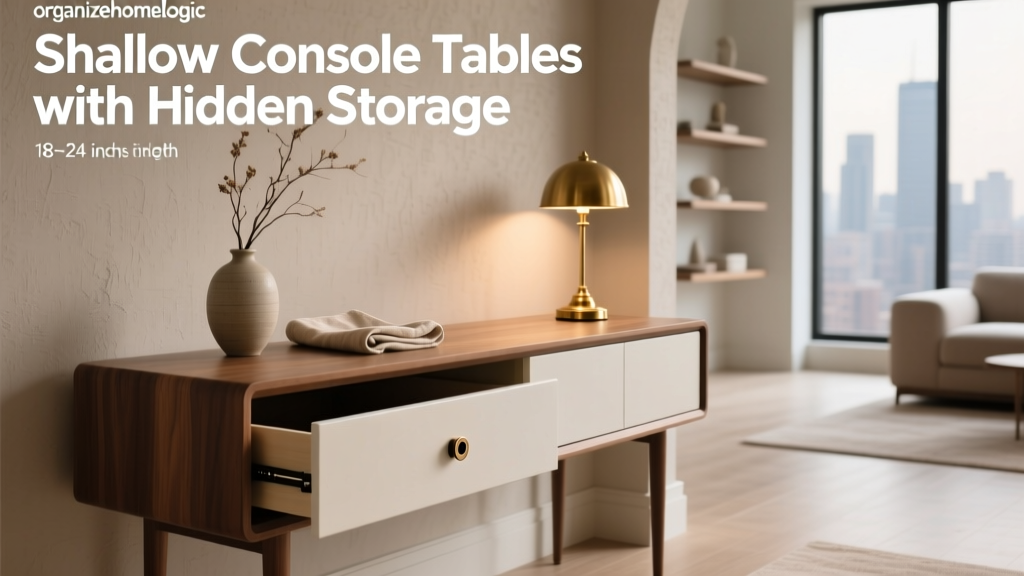 Shallow Console Tables with Hidden Storage