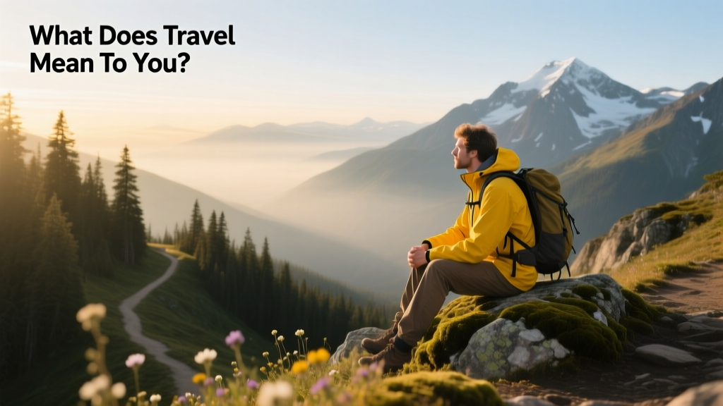 A solo hiker in a yellow jacket sitting in the mountains looking at the scenery around him