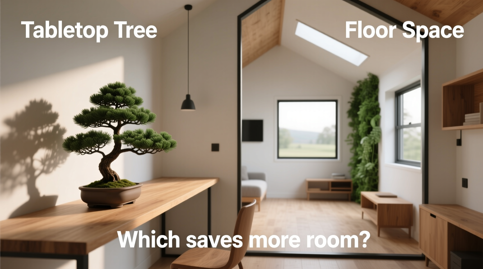 is a tabletop tree better than floor space for tiny homes