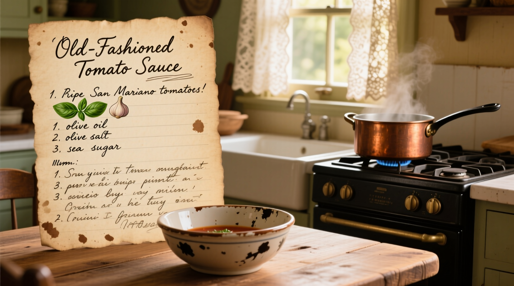 Authentic Old Fashioned Tomato Sauce Recipe: 5 Ingredients Only