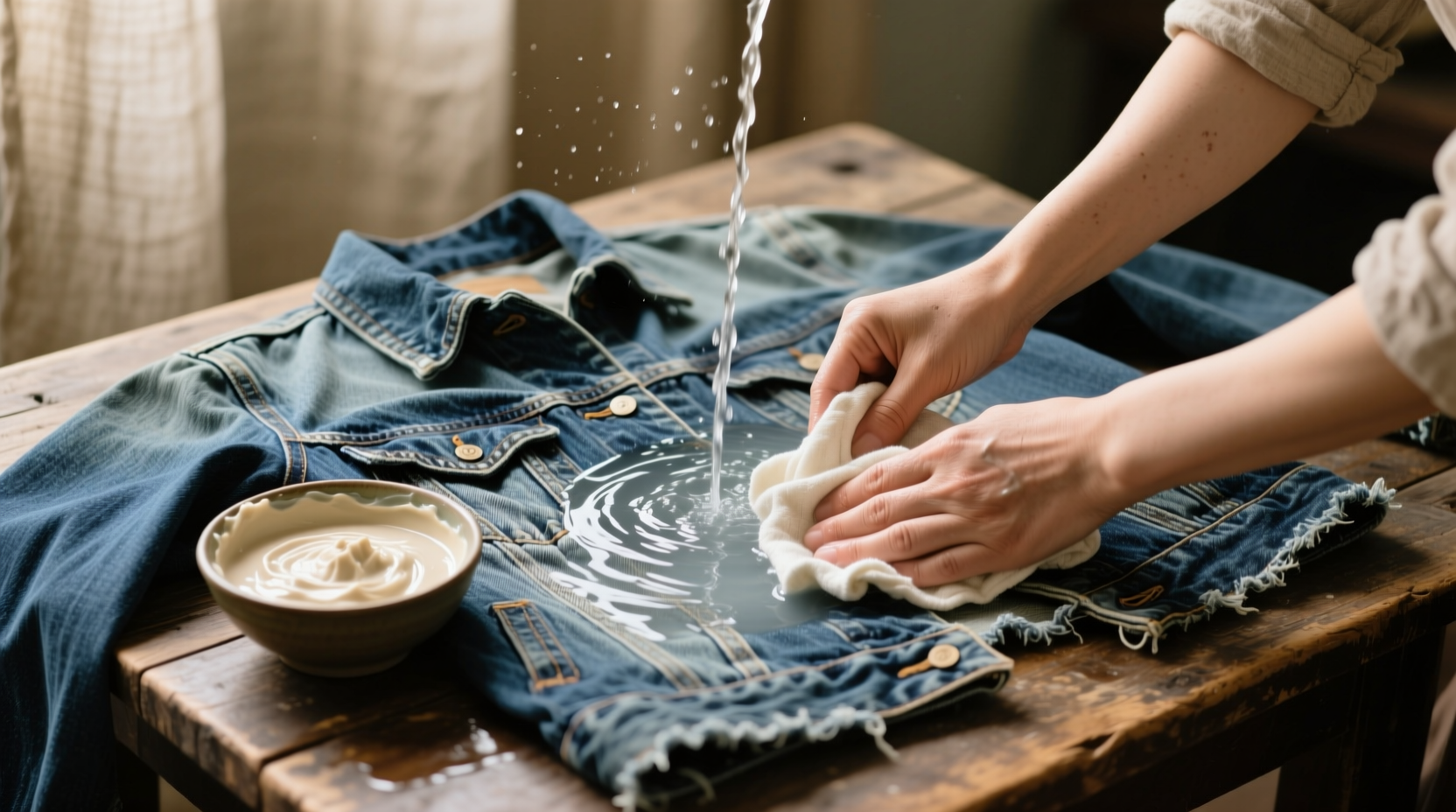 eco friendly cleaning vintage denim jacket care