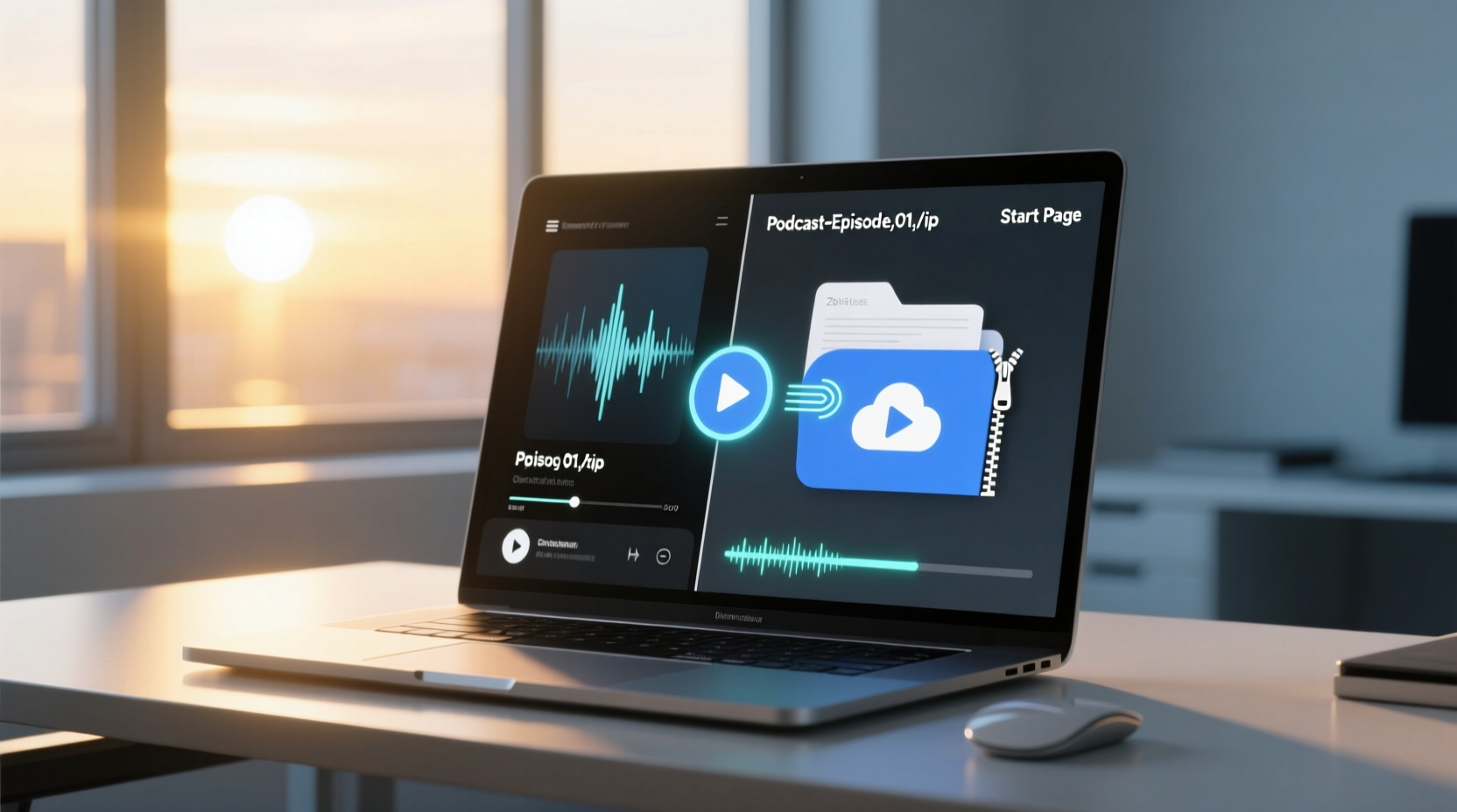 syncing podcasts zipped attachments and start pages