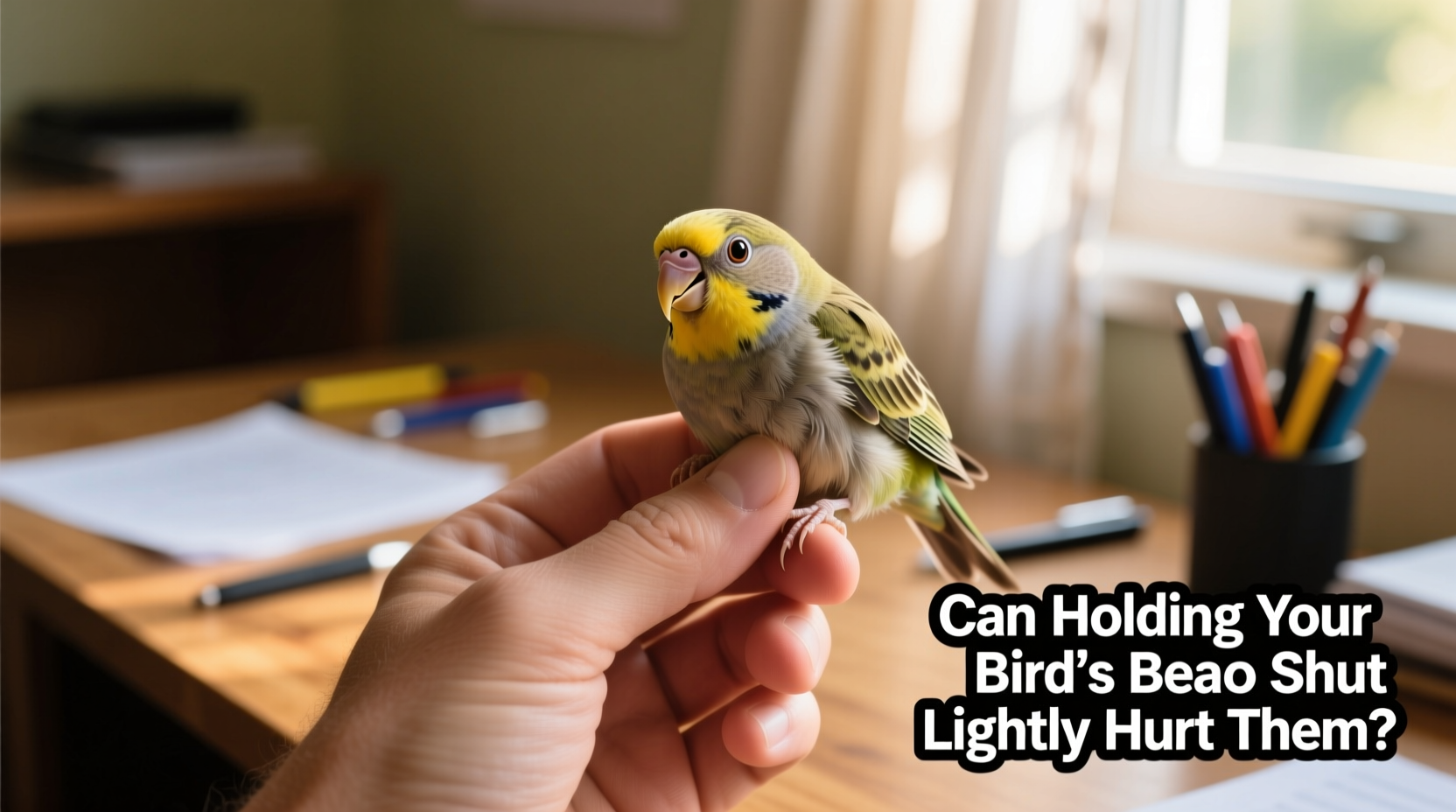 can holding your birds beak shut lightly hurt them