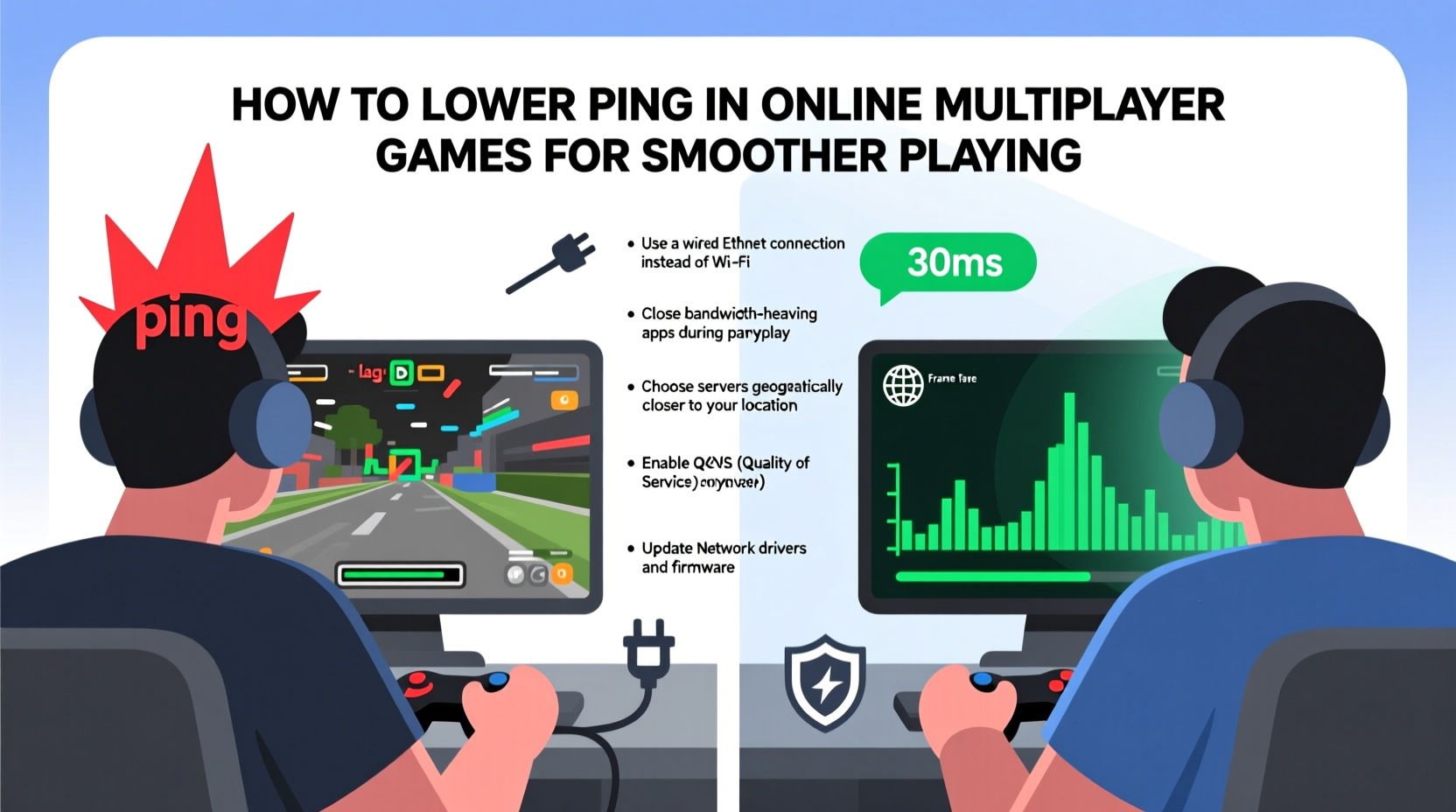 how to lower ping in online multiplayer games for smoother gameplay
