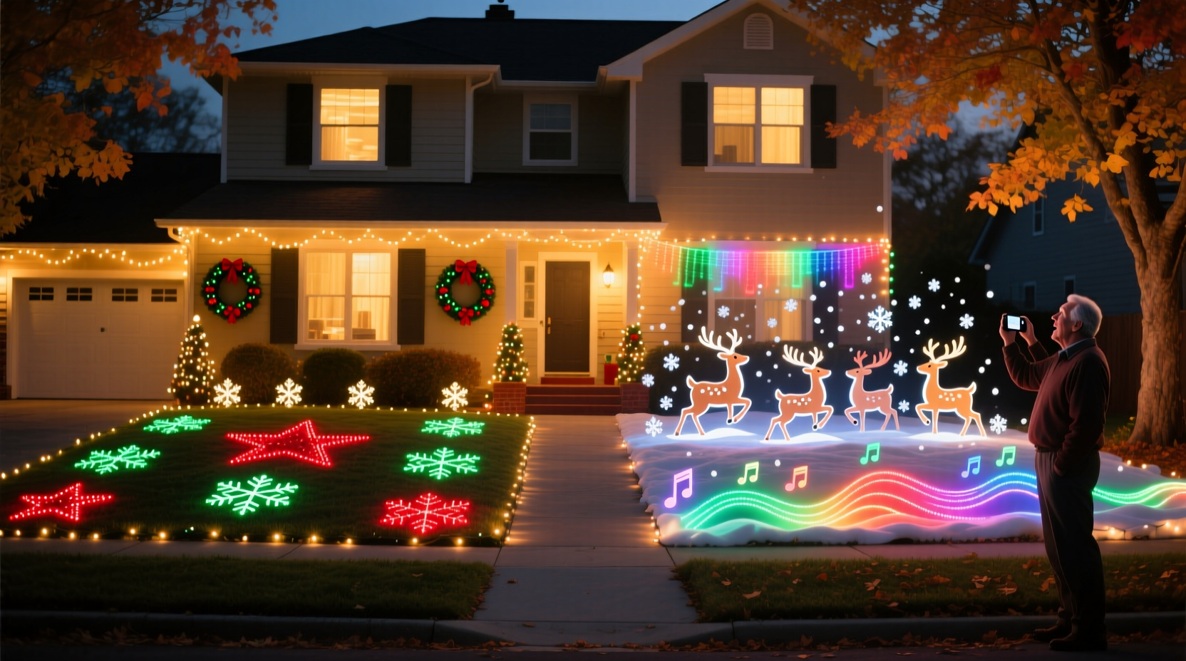 programmable vs static sequence christmas light patterns which impresses neighbors more