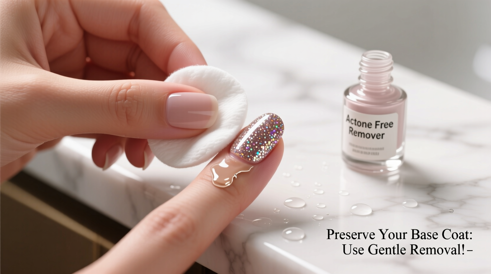 how to remove glitter nail polish without ruining your base coat