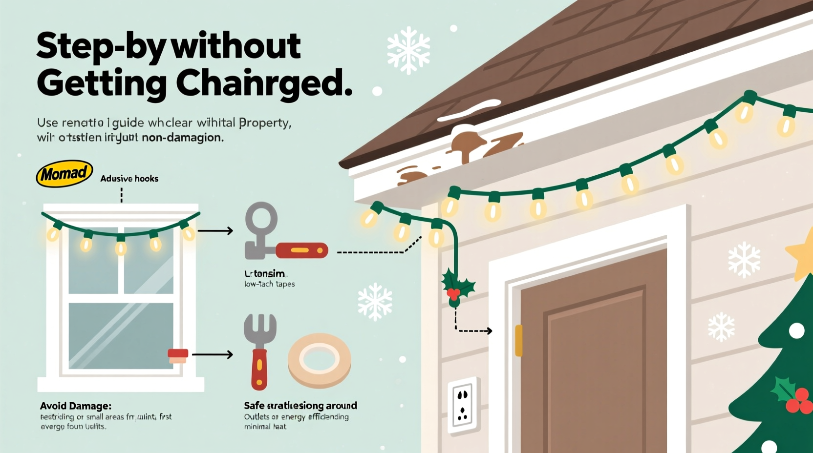 how to mount christmas lights on rental property without getting charged