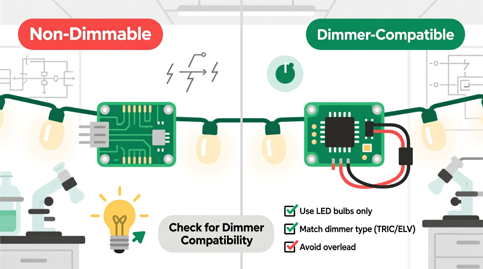 why are some christmas lights not dimmable and how to choose compatible ones