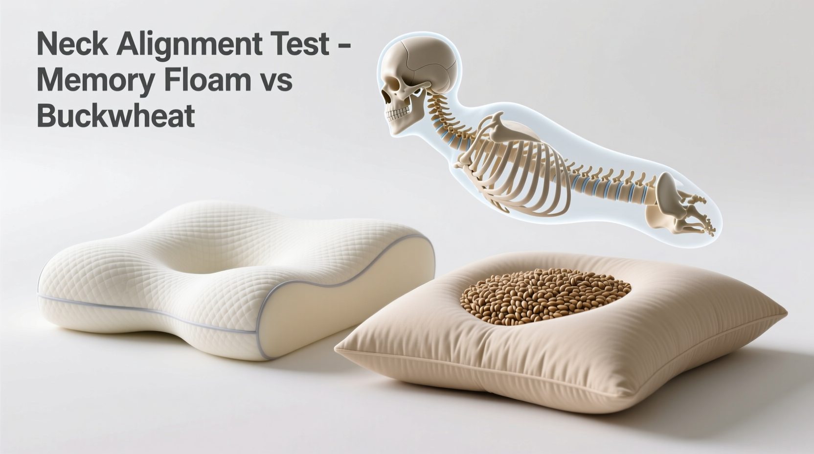 memory foam pillow vs buckwheat which supports neck alignment better