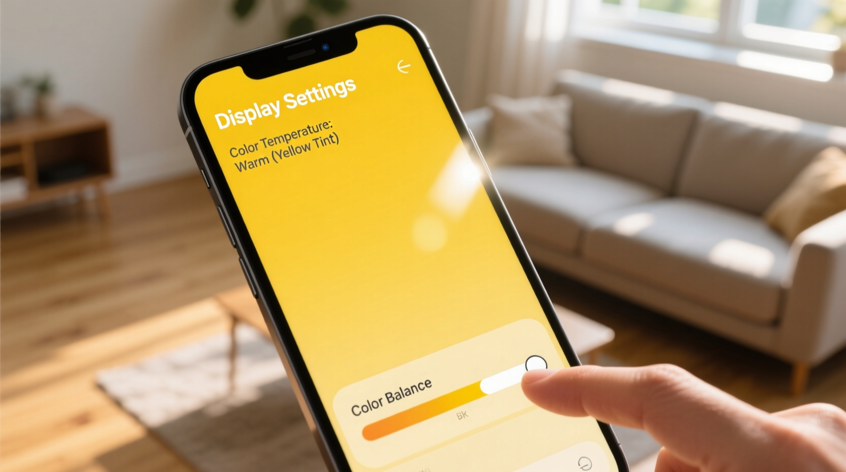 why does my phone screen look yellow suddenly display settings fix