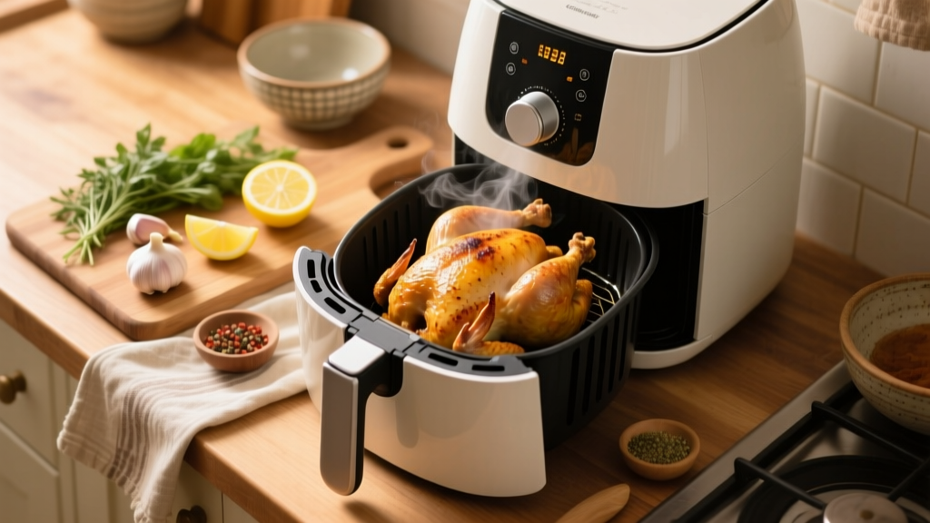 How to Cook a Whole Chicken in an Oil-Less Fryer