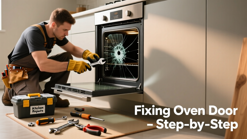 Fixing a Broken Stove Oven Door in the Kitchen