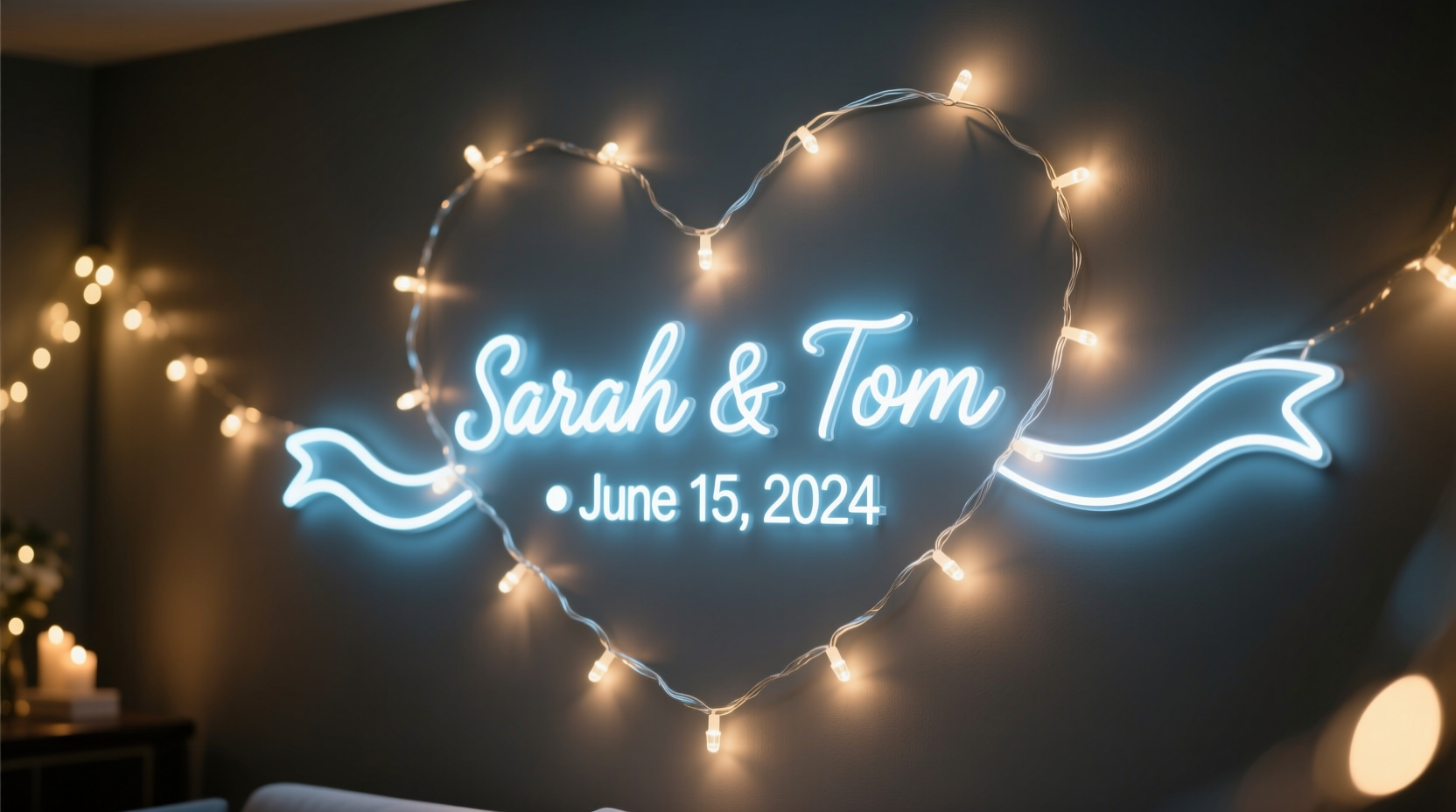 how to personalize led light strings with custom name or date displays