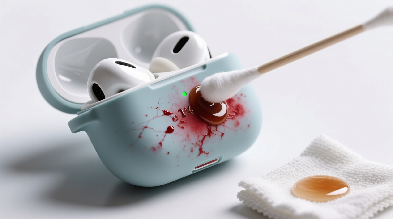 how to clean dyed silicone earbud cases