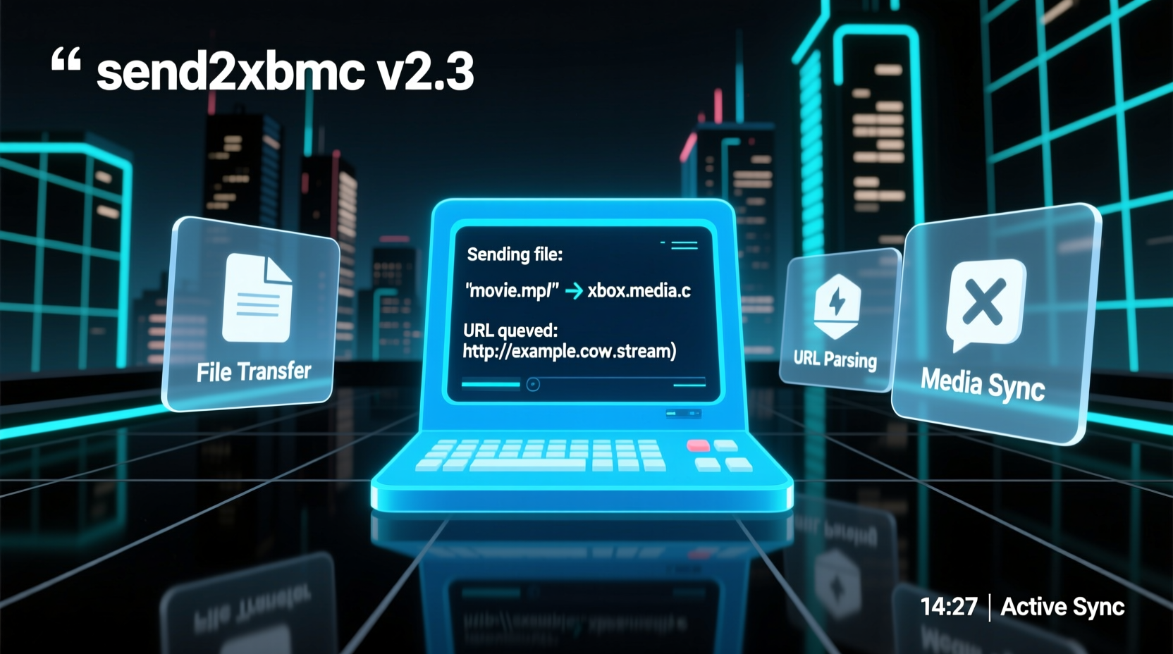 send2xbmc sends files and urls directly to xbmc media c