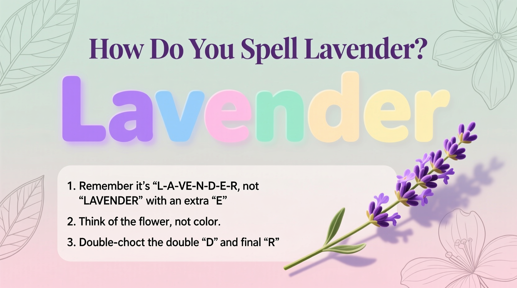 Lavender Spelling Guide | TheHomeSprouts