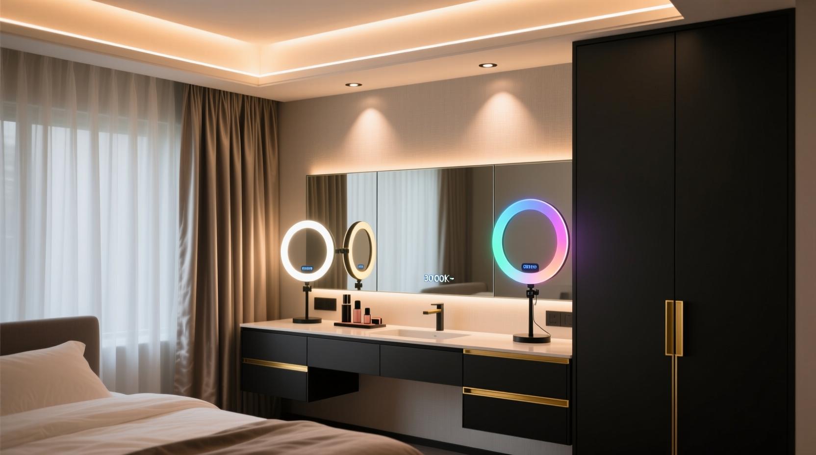 closet organization tips smart lighting for makeup outfits