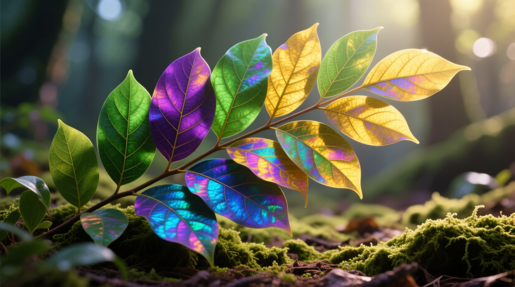multi colored plant leaves