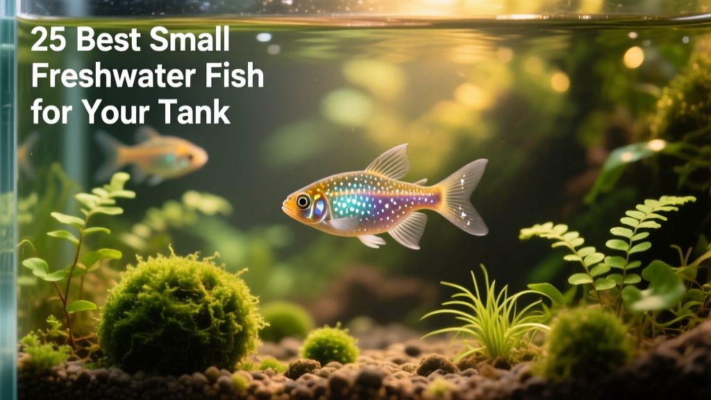 Celestial pearl danios shimmering with starlike spots in a nano planted aquarium
