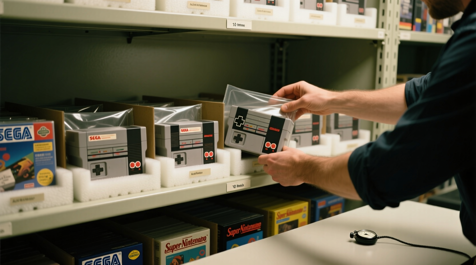 closet organization tips for vintage game cases