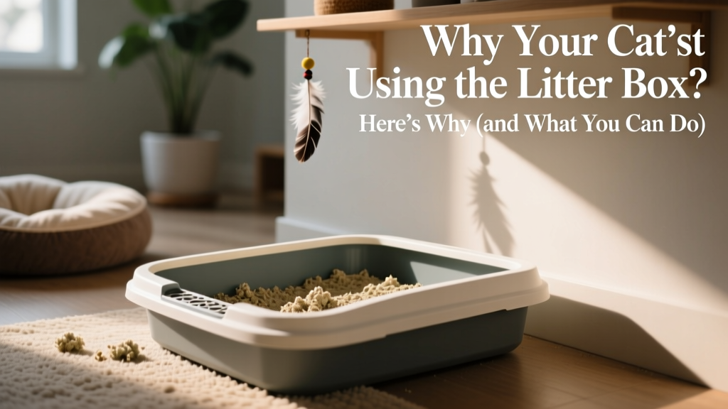Clean, freshly scooped litter box with visible clumps removed