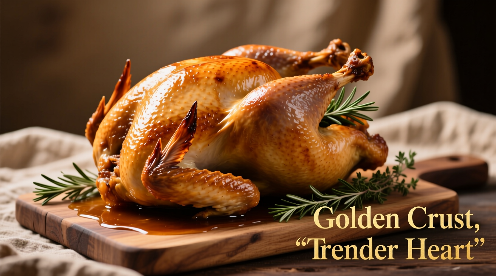 Perfectly roasted 10 pound turkey with golden skin