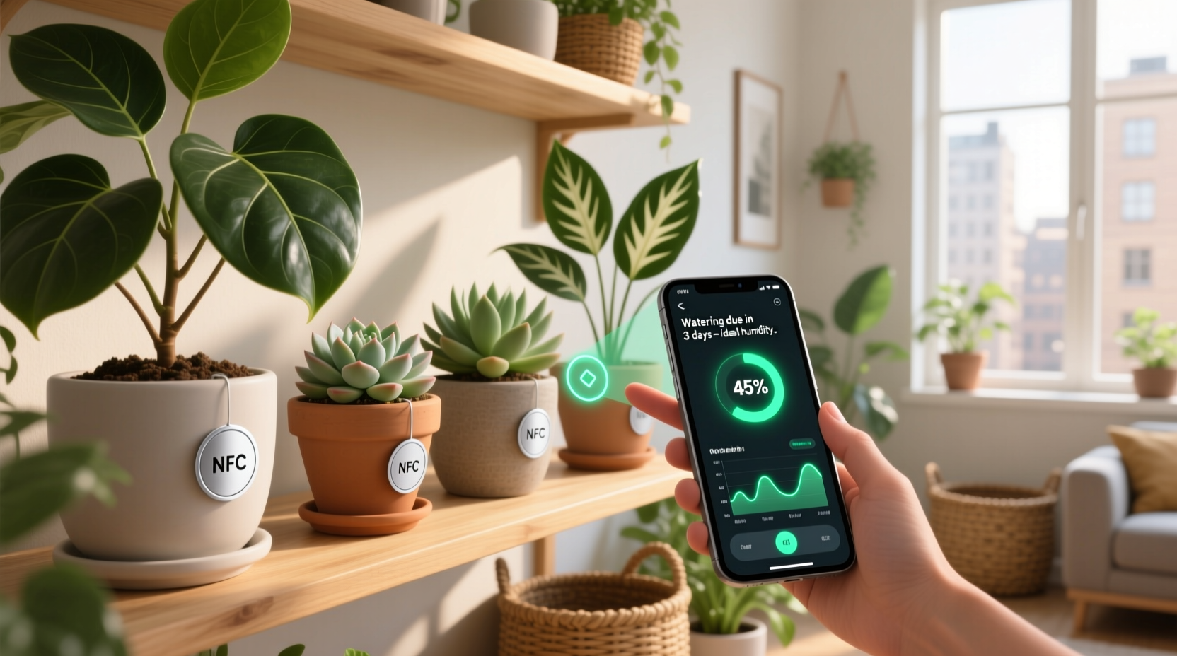 nfc plant labels log care in one tap