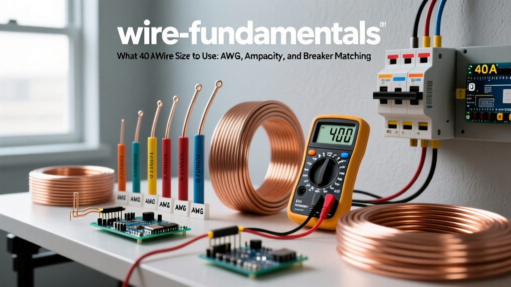What 40 A Wire Size to Use: AWG, Ampacity, and Breaker Matching