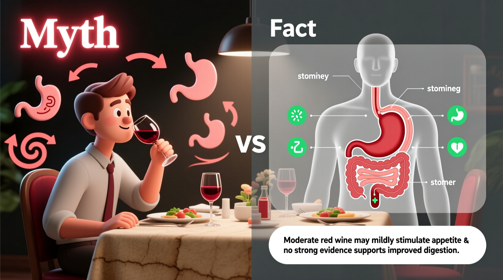 does drinking wine with dinner actually help digestion myths vs facts